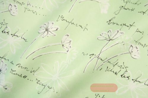 Bild von Blm-Papier,  50cm - Swinging Flowers, mint-schwarz