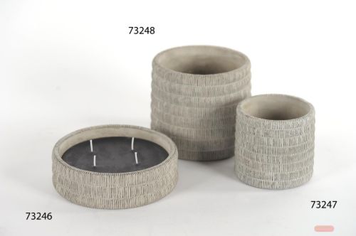 Bild von KerzenTopf, Ridgestone - Ø17x 5cm, zement