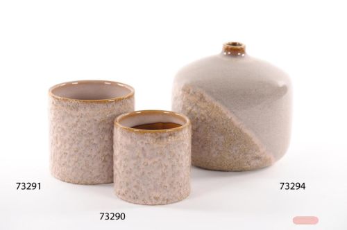 Bild von Vase, Glaze Keramik Ø17x 16.2cm, lilac