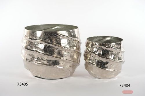 Bild von Blumentopf, Twisty - Alu Ø29x 25cm, silber