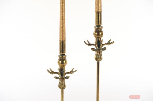 Bild von Kerzenhalter, Caribou - Alu Ø11x H45cm, old gold