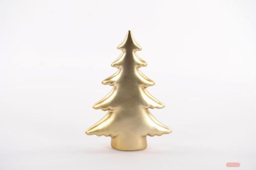 Bild von Deko Tanne, Party - Alu L12x 4.5x H17cm, gold