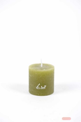 Bild von Rustic Zylinderkerze, 19cm x Ø90mm, scottish grün