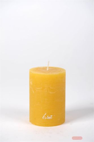 Bild von Rustic Zylinderkerze, 19cm x Ø90mm, ocker