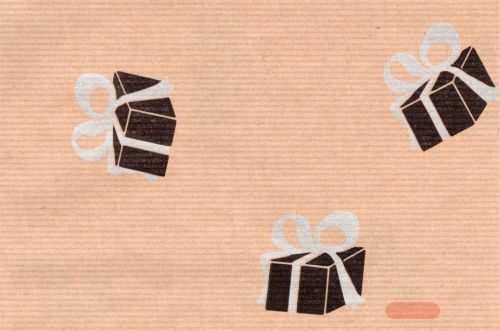 Bild von Blm-Papier,  50cm - Christmas Gifts, schwarz-silber