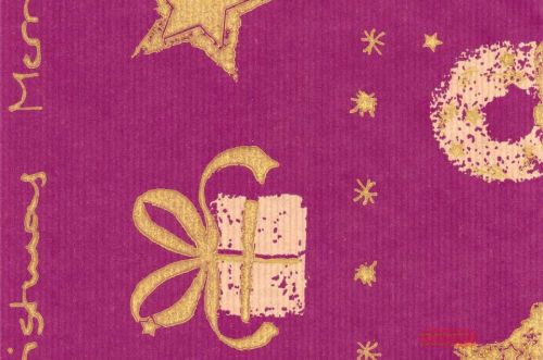 Bild von Blm-Papier,  50cm - Classic Christmas, heidelbeer-gold