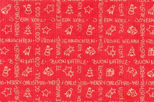 Bild von Blm-Papier,  50cm - Christmas Greetings, rot