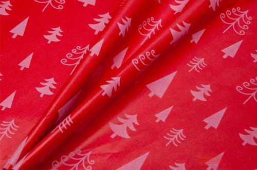 Bild von Blm-Papier,  50cm - Tannenbaum, cranberry-weiss