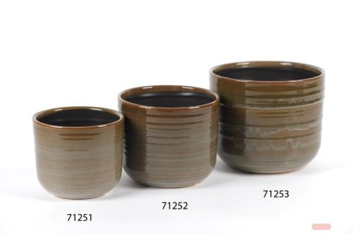 Bild von Blumentopf, Olivo Keramik Ø15x H12.5cm, olive