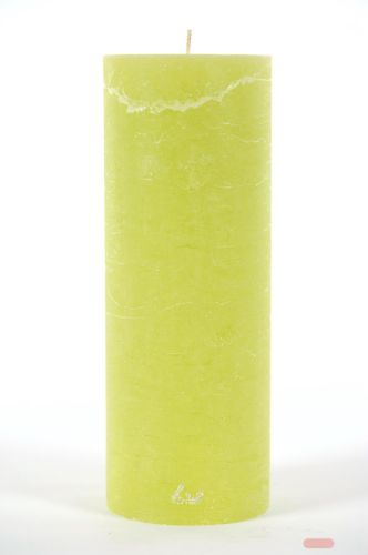 Bild von Rustic Zylinderkerze, 27cm x Ø100mm, limette