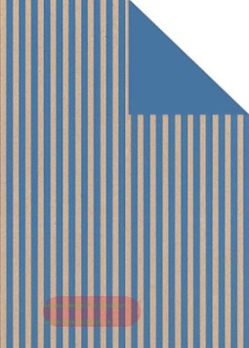 Bild von Rolle 200m x  50cm, Leer Streifen, blau/blau