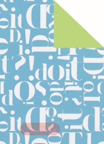 Bild von Rolle 200m x  30cm, Letters, hellblau/h'grün