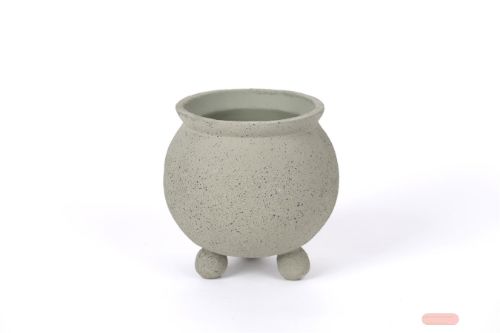 Bild von Blumentopf, Joufflu Cement Ø19.5x H19.5cm, grüngrau