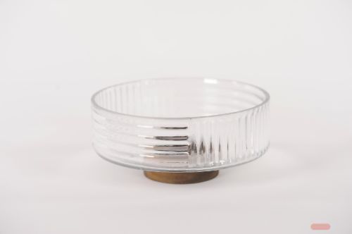 Bild von GlasSchale, Vintage vibe - Ø20.6x H8.8cm, klar