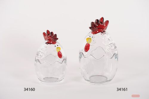Bild von Deko, Henne - Glas Ø10x H16.8cm, transparent
