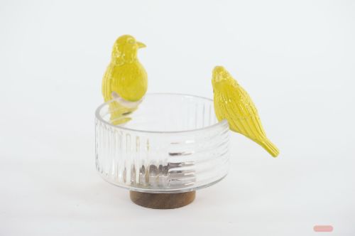Bild von Vogel, Canario - Keramik L4x 4.5x H11.5, lime