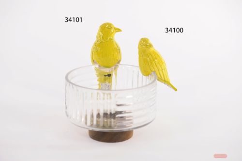 Bild von Vogel, Canario - Keramik L6.5.x 5.5x H13, lime