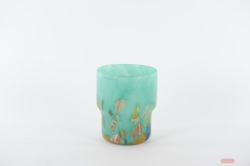 Bild von Glasvase, Kaleidoscope - Ø17.5x H20cm, aquamarine