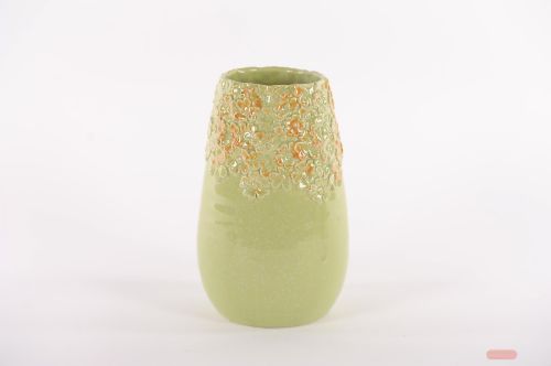 Bild von BlumenVase, Flowered Ø16.5x H26.5cm, green