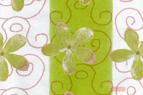 Bild von Blm-Papier,  50cm - Clematis, lindengrün