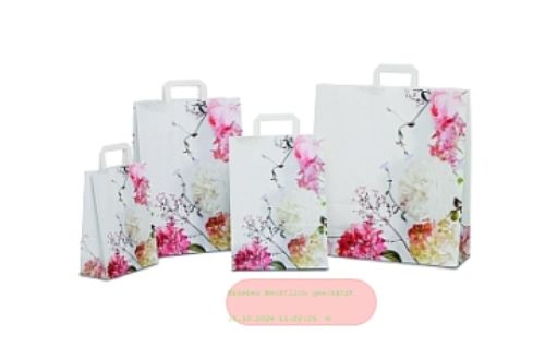 Bild von Tasche, B22+10x H29cm Garden, rosa-weiss