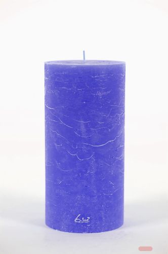 Bild von Rustic Zylinderkerze, 20cm x Ø100mm, cobalt