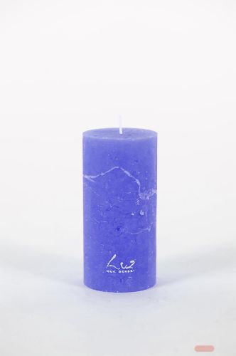 Bild von Rustic Zylinderkerze, 10cm x Ø50mm, cobalt
