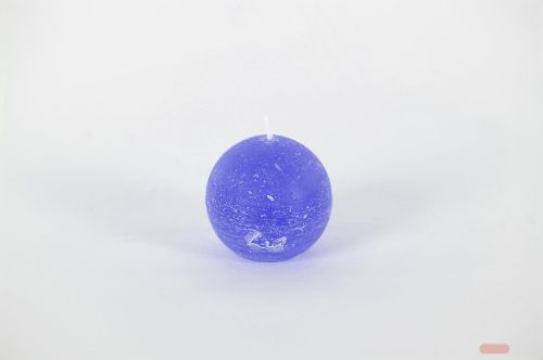 Bild von Rustic Kugelkerze, Ø 60mm, cobalt