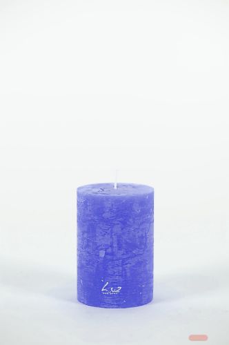 Bild von Rustic Zylinderkerze, 10cm x Ø70mm, cobalt
