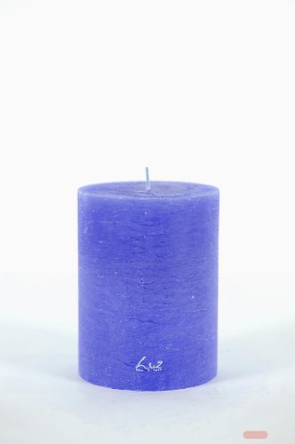 Bild von Rustic Zylinderkerze, 13cm x Ø100mm, cobalt