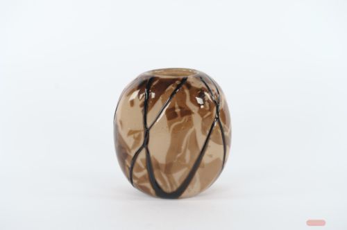 Bild von Glasvase, Kobicha L20x 13x H22cm, braun