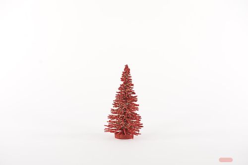 Bild von Tannenbaum, Tinsel Ø16x H25cm, rot