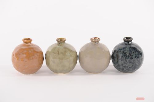 Bild von BlumenVase, Herbst Keramik Ø10x H10cm, 4-farben mix