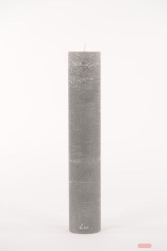 Bild von Rustic Zylinderkerze, 50cm x Ø90mm, hellgrau