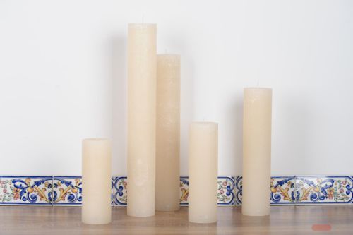 Bild von Rustic Zylinderkerze, 50cm x Ø90mm, asparagus