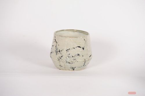 Bild von Blumentopf, Grooved Ø15.5x H13.5cm, grey/black