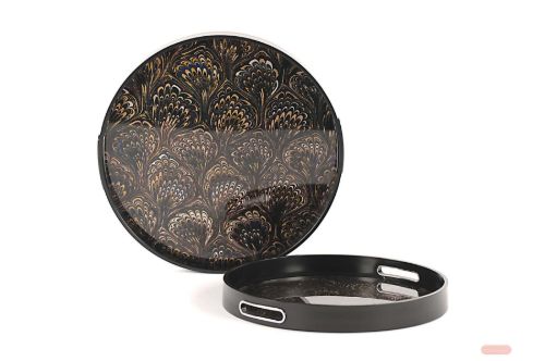 Bild von Serviceplatte, Circle Ø34/39x H4cm Set/2, feather