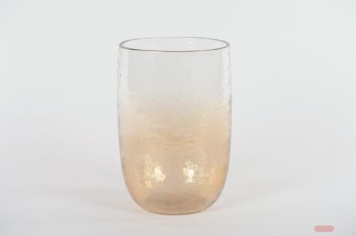 Bild von Glasvase, Golden day Ø18 xH28cm, gold/klar