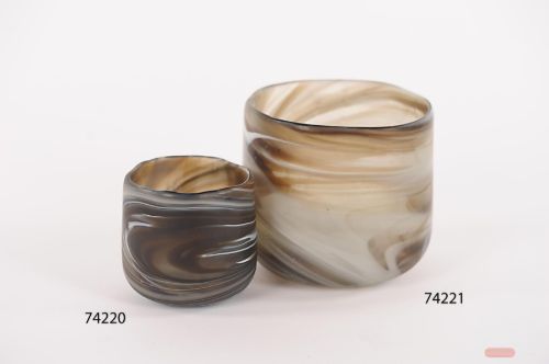 Bild von GlasVotiv, Glow on Ø9x H9cm, dame blanche