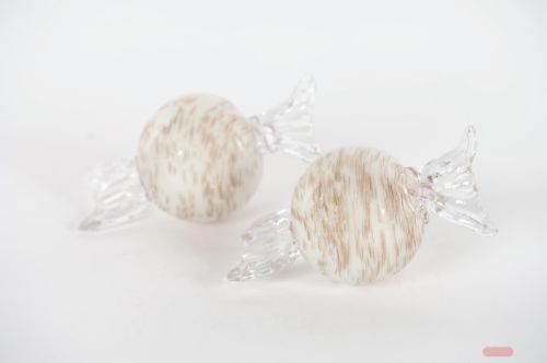 Bild von Bonbon, Candy - Glas L18x 9x H9cm, weiss