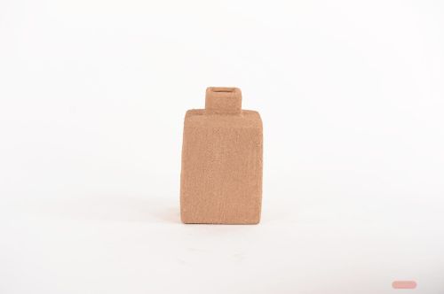 Bild von BlumenVase, Rustic Flasche L11.5x H18.5cm, rust