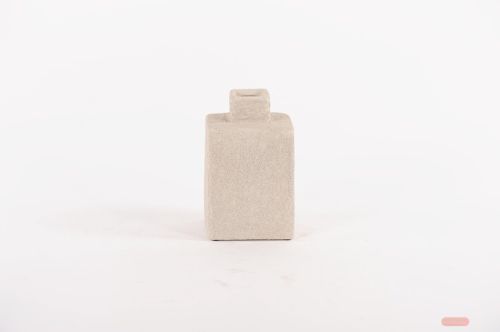 Bild von BlumenVase, Rustic Flasche - L11.5x H18.5cm, light grey