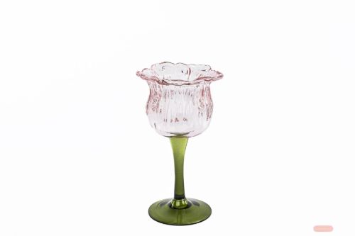 Bild von Teelichthalter, Floral light - Ø10x H17.5cm, pink
