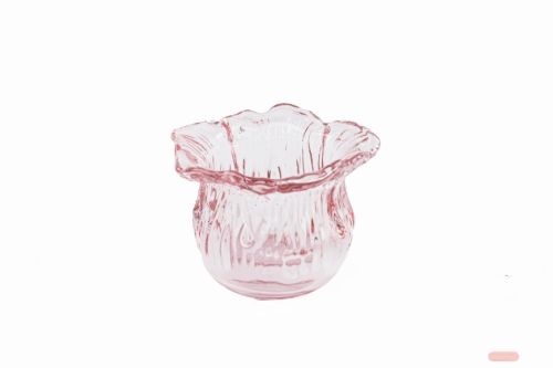 Bild von Teelichthalter, Floral light - Ø10.5x H7.5cm, pink