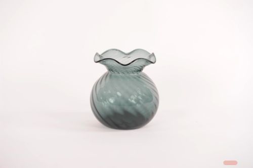 Bild von Glasvase, Sferula Ø22x H19cm, graublau