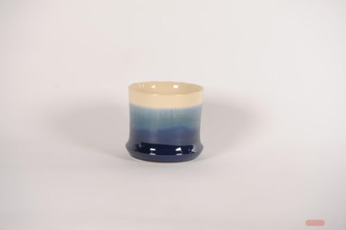 Bild von Blumentopf, Ombre- Keramik Ø16.5x H14.5cm, capri-blue