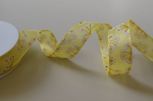 Bild von Band 25m/ 25mm, Blühte, gelb