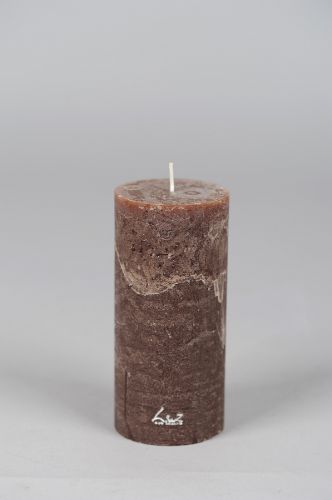Bild von Rustic Zylinderkerze, 15cm x Ø70mm, chocolat