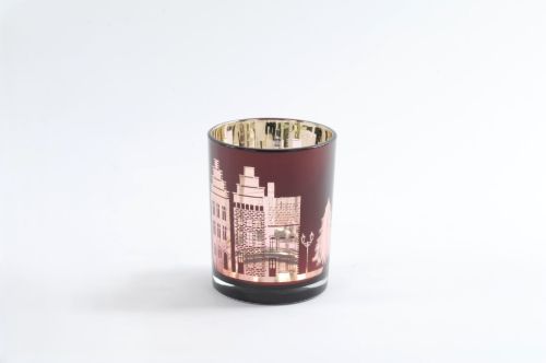 Bild von Windlicht Votiv, Village Ø10x H12.5cm, red