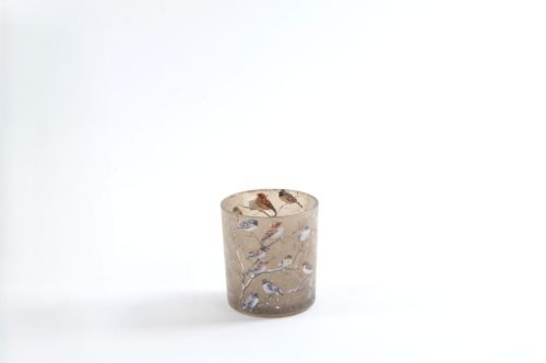 Bild von Windlicht Votiv, Birds Ø7.3x H8cm, bunt
